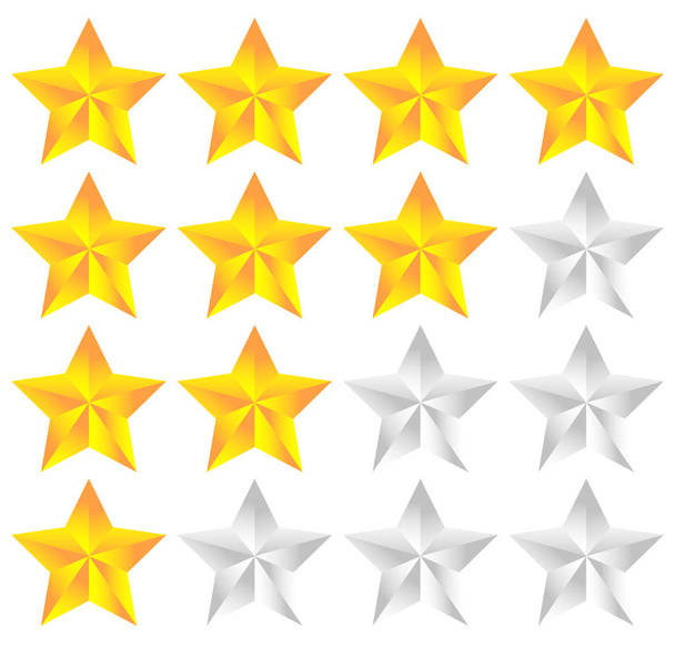 Star icons for rating - Вектор, зображення