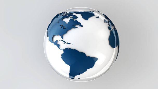 Illustratie van aarde globes geïsoleerd op witte achtergrond. - Foto, afbeelding