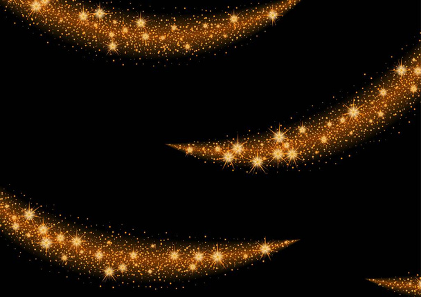 Třpytivé hvězdy a stezka šumivé částic - Vektor, obrázek