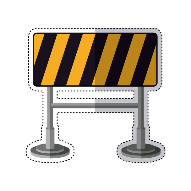 Projeto de sinalização rodoviária de barreira isolada
 - Vetor, Imagem