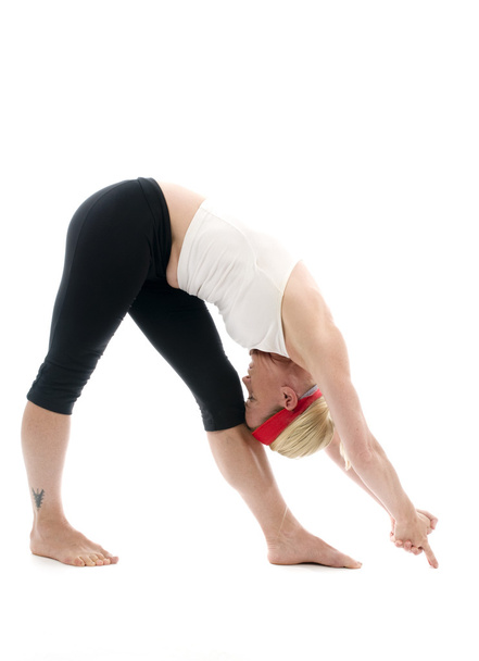 standing separate head to knee yoga pose - Photo, Image