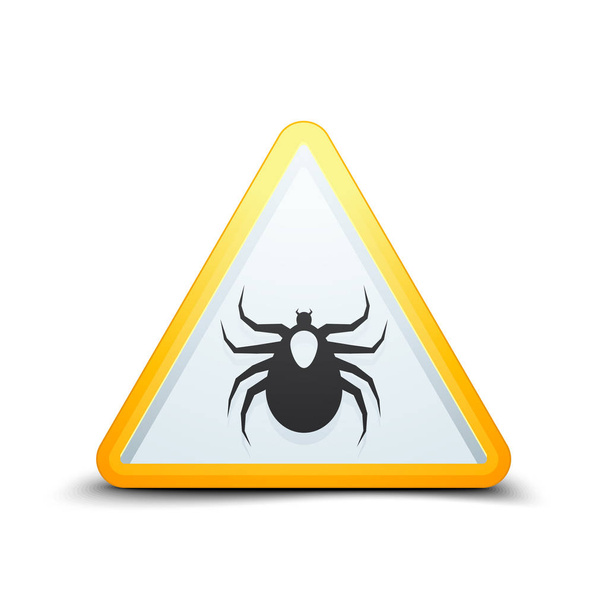 Ticks acarine danger sign - Vector, Image