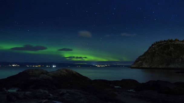 Polarlichter in trondheim, Norwegen - Foto, Bild