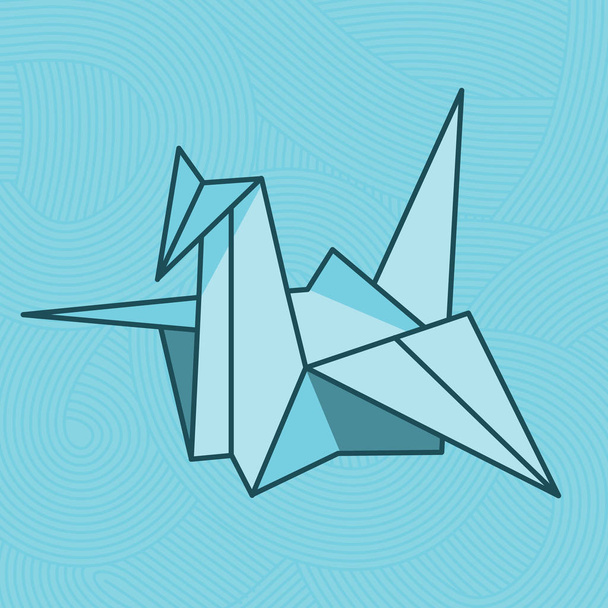 Vector illustration Japanese paper cranes - Διάνυσμα, εικόνα