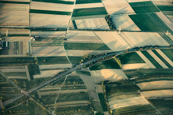 aérienne du paysage rural près de Mayence
 - Photo, image