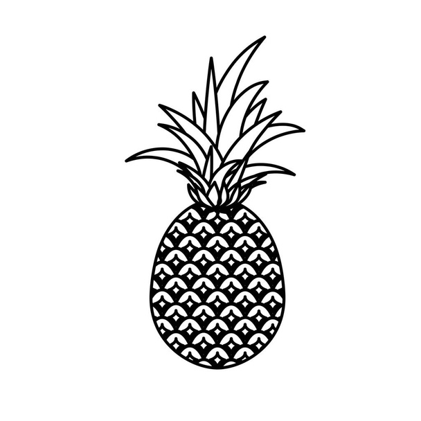 Delicioso icono aislado de fruta de piña
 - Vector, imagen
