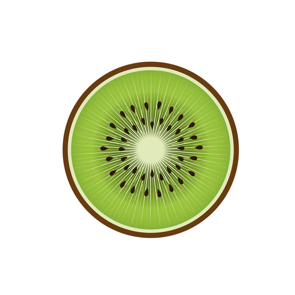 Delicioso kiwi fruta aislado icono
 - Vector, imagen
