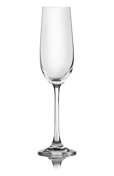 copa de champán sobre fondo blanco
 - Foto, imagen