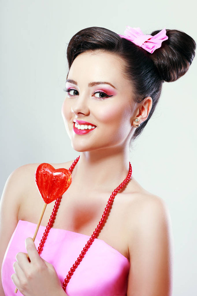 Pinup Pop-Art Candy Girl - Foto, Bild