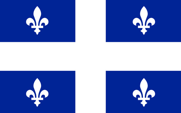 Flaga prowincji Quebec, w Kanadzie - Zdjęcie, obraz
