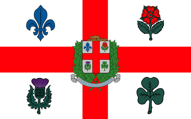 Флаг Монреаля Квебека, Канада
 - Фото, изображение