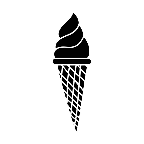 アイス クリーム コーンのアイコン画像 - ベクター画像