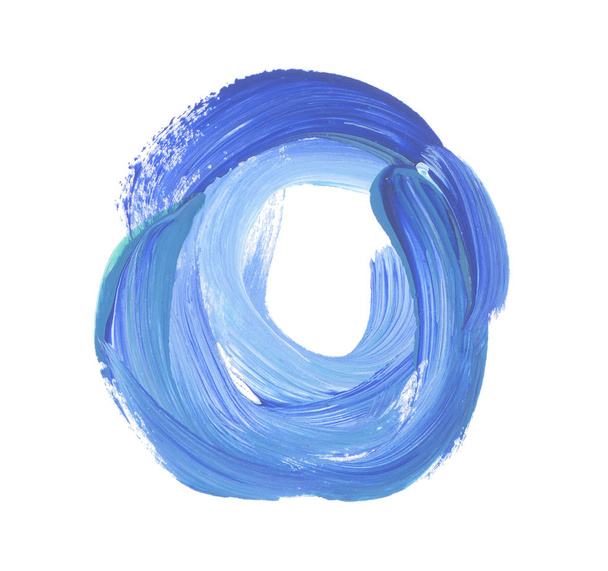 青い色の抽象的なフレームのイラスト。手の描かれた水フレーム c - 写真・画像