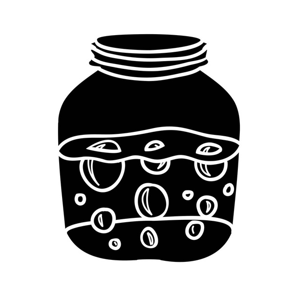 filled jar icon image - Vector, Image