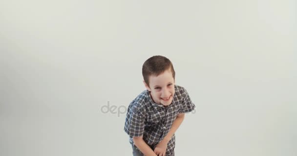 Little boy posing emotional - Footage, Video