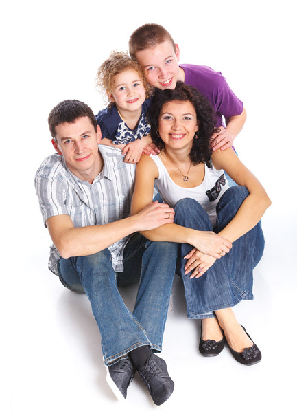 Portrait of happy family - Foto, imagen