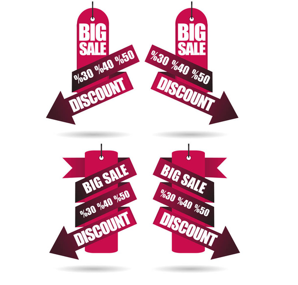Discount Labels, Big Sale - Vector, Image