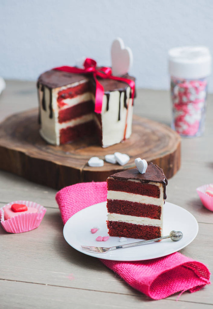 Red velvet cake - Foto, imagen