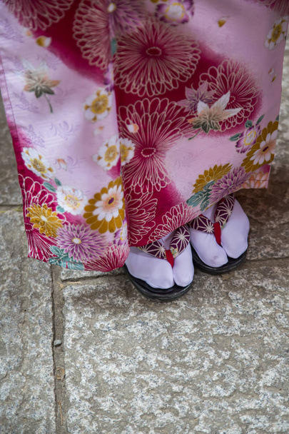 Geisha`s Traditional Sandals - Photo, Image