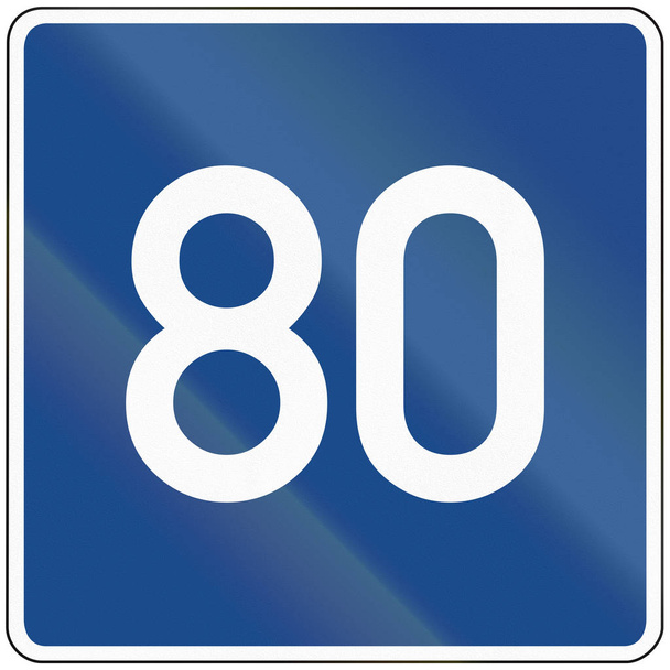 Panneau d'information allemand : Limite de vitesse consultative route
 - Photo, image