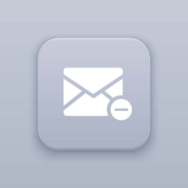 Usuń ikonę e-mail - Wektor, obraz