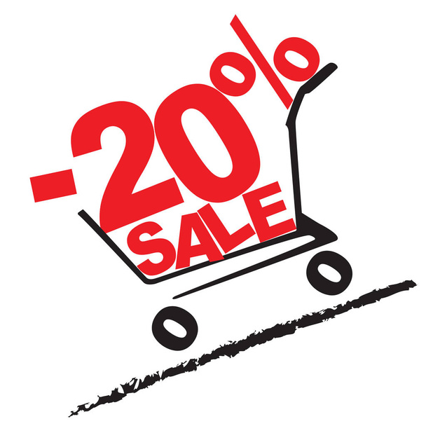 Big sale, 20 percentage discount . Vector illustration - Vector, Image