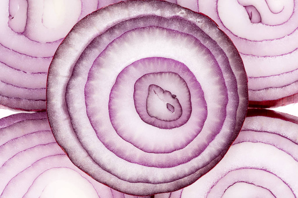 Background of red onion slices - Photo, Image