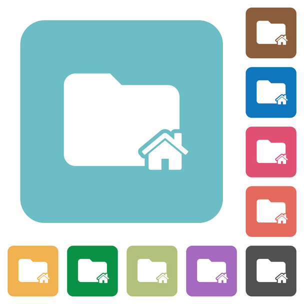 Home folder flat icons - Vector, Image