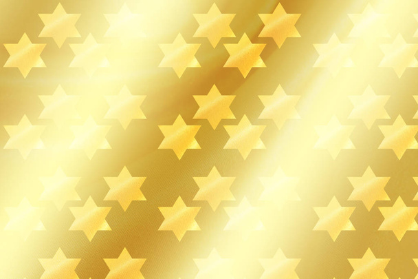 Star of David background. David stars banner. Jewish Holiday stars. Gold stars wallpaper. Israel symbol. - Photo, Image