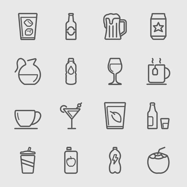 Beverage line icon - Vector, Image
