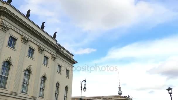 Equestrian statue of Frederick Great is an outdoor sculpture in cast bronze at east end of Unter den Linden in Berlin, Germany, honouring King Frederick II of Prussia. - Footage, Video