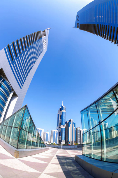 Futuristic architecture in Dubai, Emirate towers, United Arab Emirates - Photo, Image