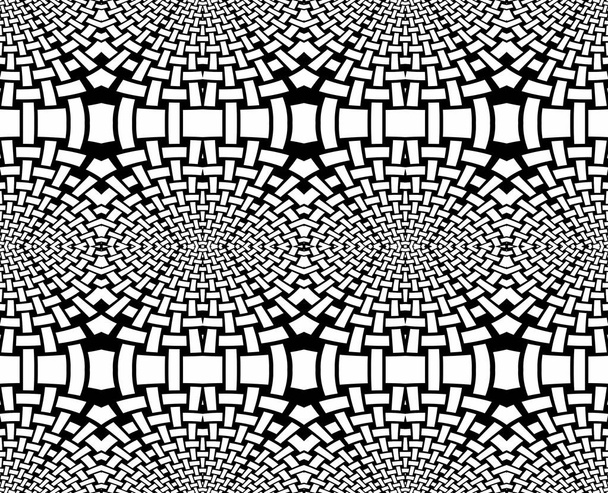 nahtlose Ellipsen Muster schwarz-weiß Malseite - Foto, Bild