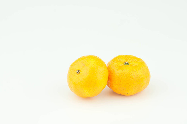 orange fruits isolated on white background - Foto, Imagem
