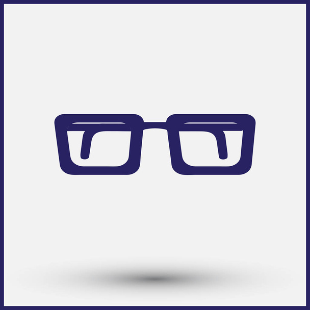 Vektor, kerek szemüveg ikonkészlet szimbólum - Vektor, kép