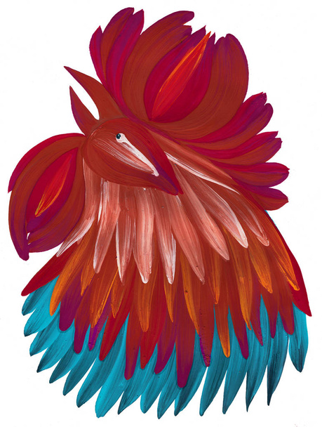 gallo decorativo pintado
 - Foto, imagen