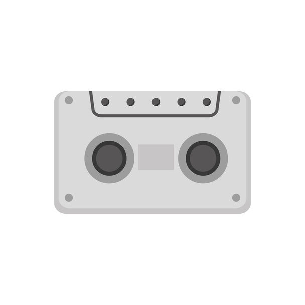 icono media retro de cassette de audio - Vector, imagen