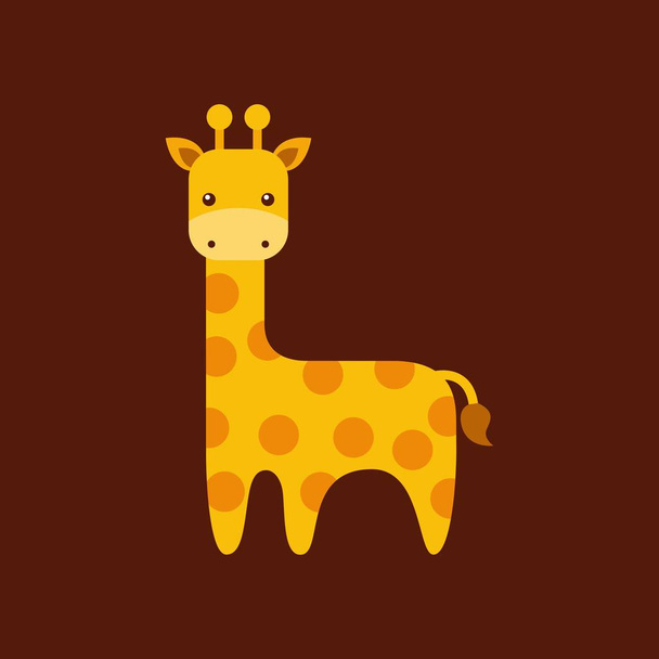 cute giraffe icon - Vektor, Bild