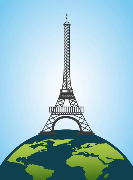 eiffel tower icon - Vector, Image