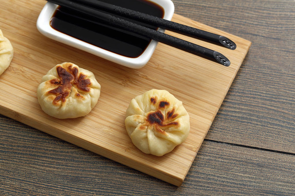 fried homemade dumplings - 写真・画像
