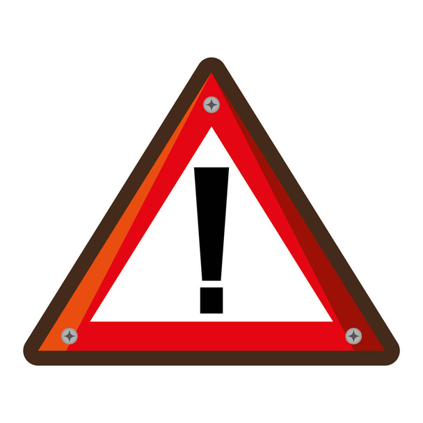 señal de tráfico símbolo de alerta
 - Vector, Imagen