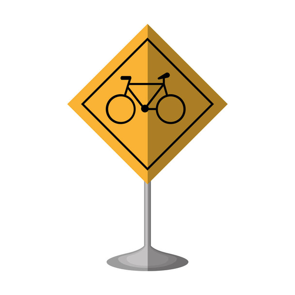 bicycle zone traffic signal - Vector, Image