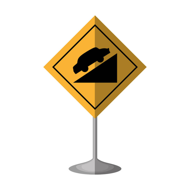 yüksek düşüş trafik işareti - Vektör, Görsel