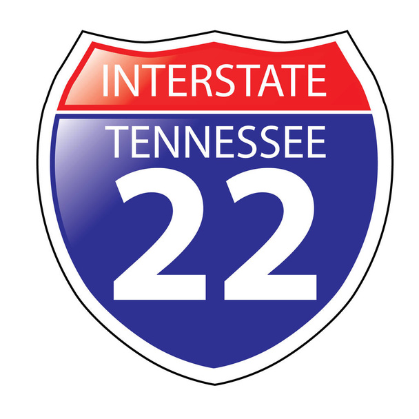 Señal de la carretera interestatal I-22 Tennessee
 - Vector, Imagen