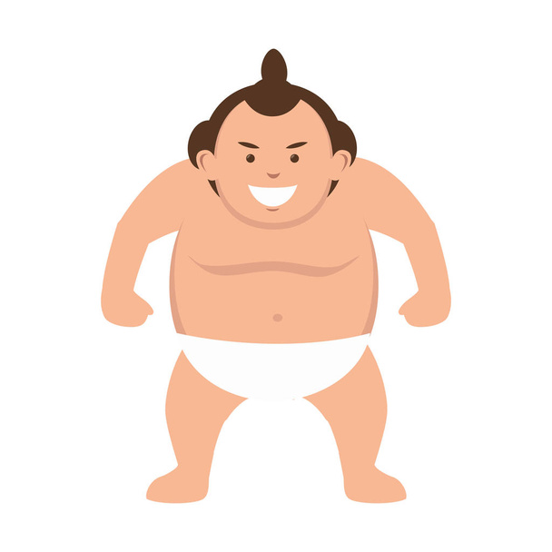 character sumo wrestler japanese - Vector, Image