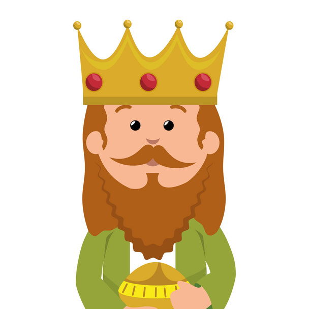 mądry człowiek trzech króli manger znaków - Wektor, obraz