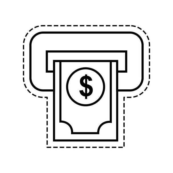dinheiro em dinheiro ATM
 - Vetor, Imagem
