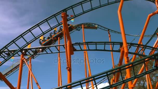 Roller Coaster Florida Eyalet Fuarı, 4k - Video, Çekim