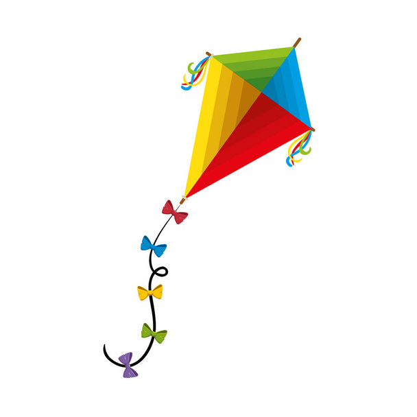 kite παιχνίδι παιδί απομονωμένες εικονίδιο - Διάνυσμα, εικόνα