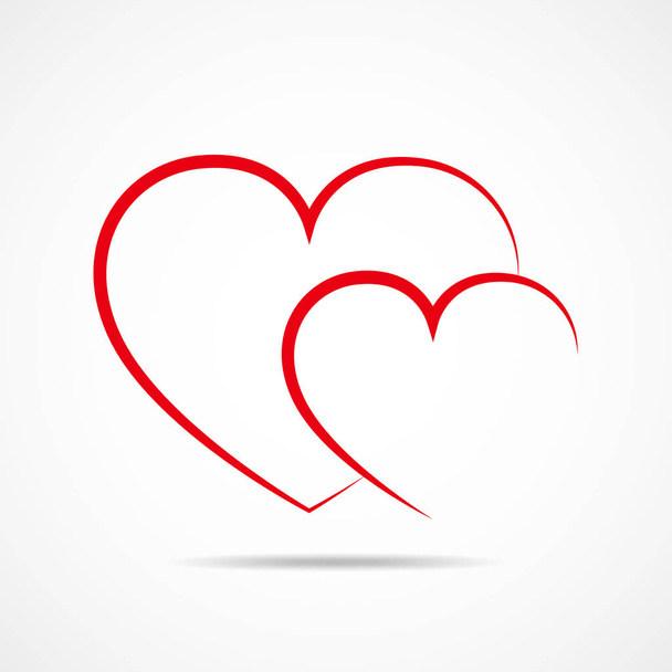 Heart outline icon. Vector illustration. - Вектор,изображение